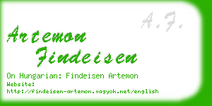 artemon findeisen business card